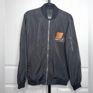 Nascar Martin Truex Jr. Black and Orange Bomber Jacket NWT
